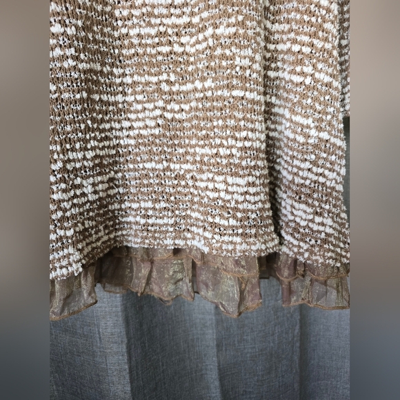 A'reve Anthropologie Cowl Neck Long Sleeve Sweater Dress Brown Size M - Picture 3 of 6